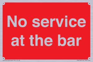 No service at the bar